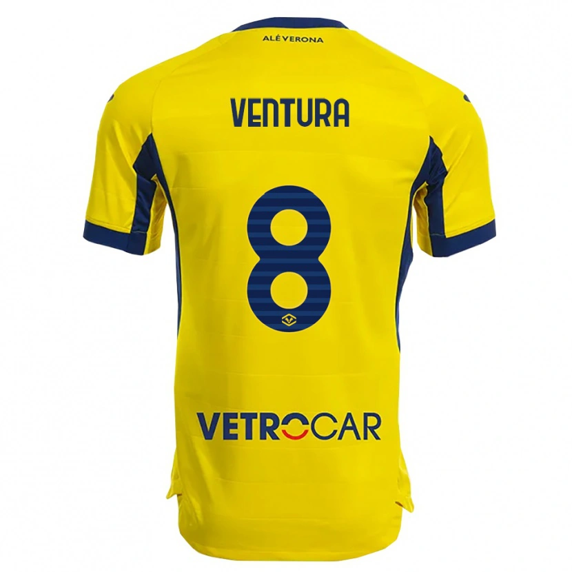 Danxen Homem Camisola Ciro Ventura #8 Amarelo Marinho Alternativa 2025/26 Camisa