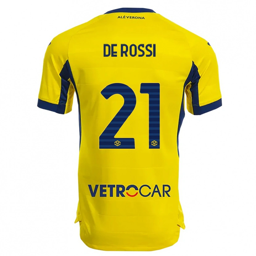 Danxen Homem Camisola Michele De Rossi #21 Amarelo Marinho Alternativa 2025/26 Camisa