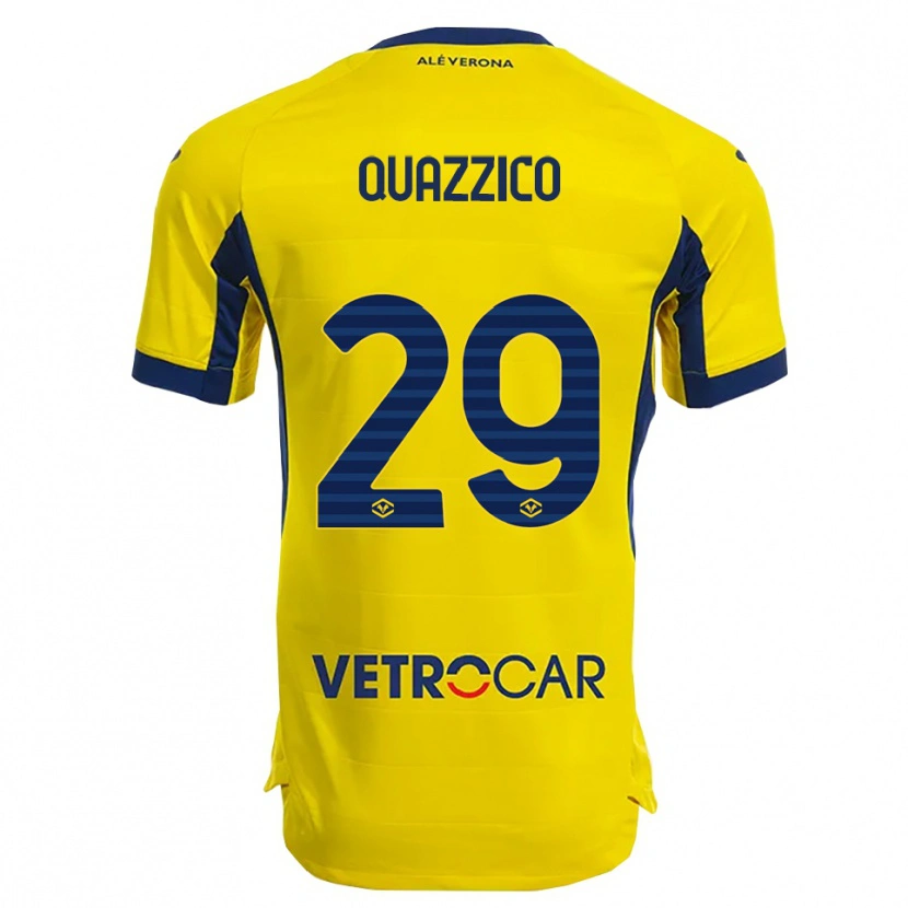 Danxen Homem Camisola Francesca Quazzico #29 Amarelo Marinho Alternativa 2025/26 Camisa