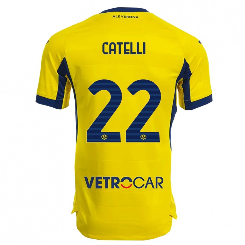 Danxen Homem Camisola Anna Catelli #22 Amarelo Marinho Alternativa 2025/26 Camisa