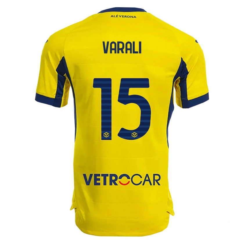 Danxen Homem Camisola Ludovico Varali #15 Amarelo Marinho Alternativa 2025/26 Camisa