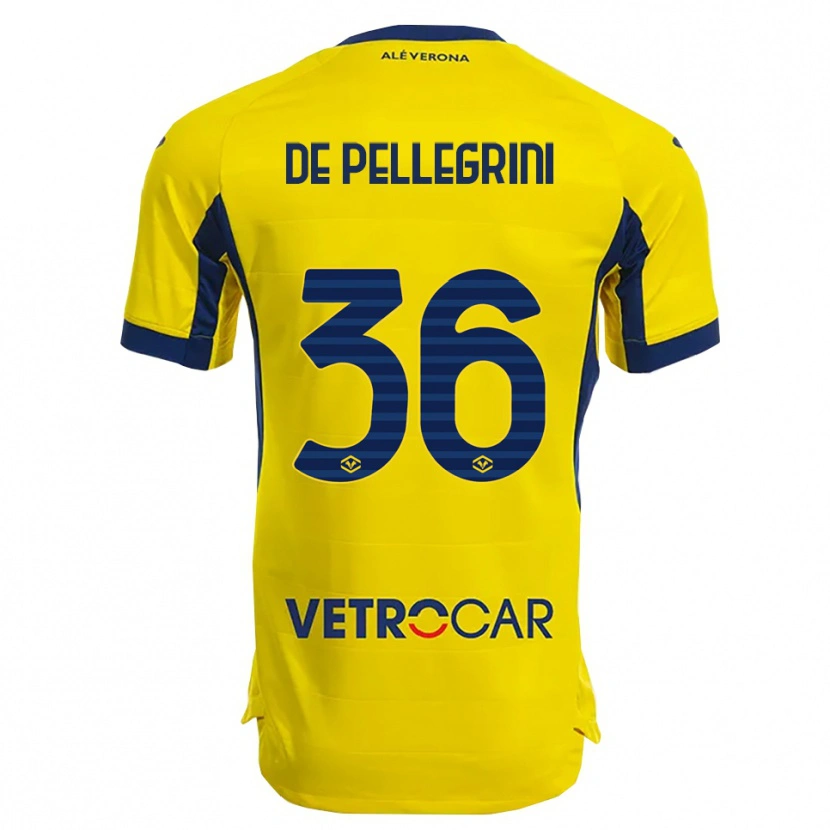 Danxen Homem Camisola Erika De Pellegrini #36 Amarelo Marinho Alternativa 2025/26 Camisa