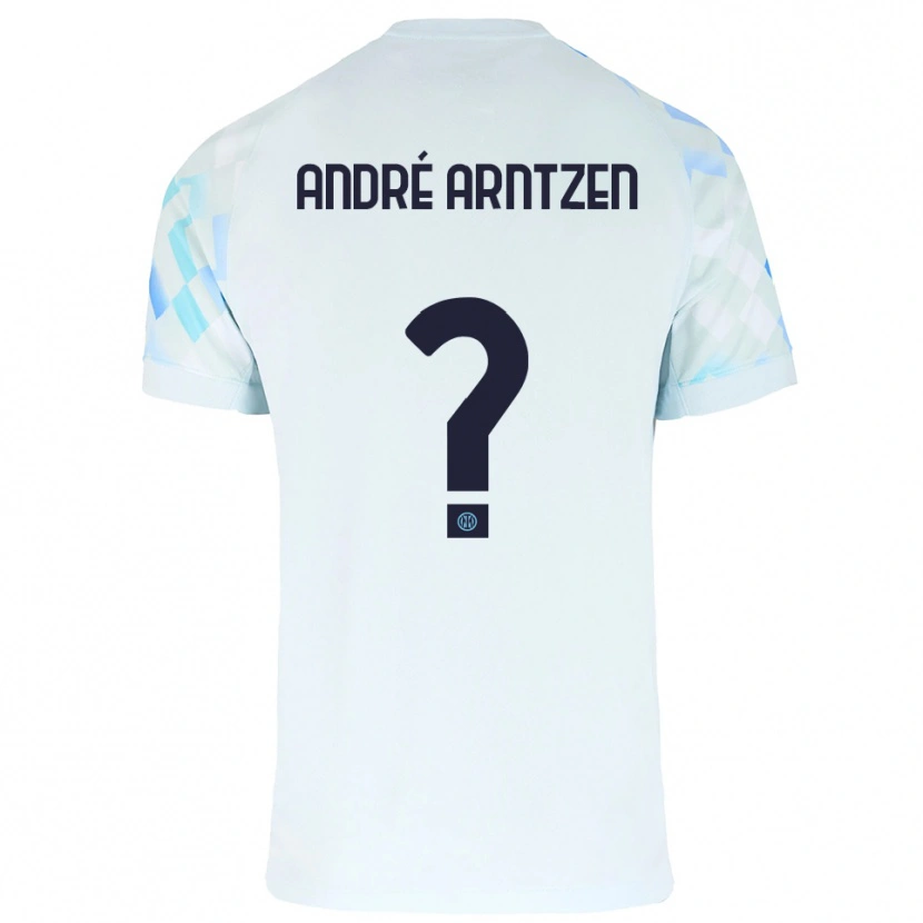 Danxen Homem Camisola Matheo André Arntzen #0 Branco Azul Alternativa 2025/26 Camisa