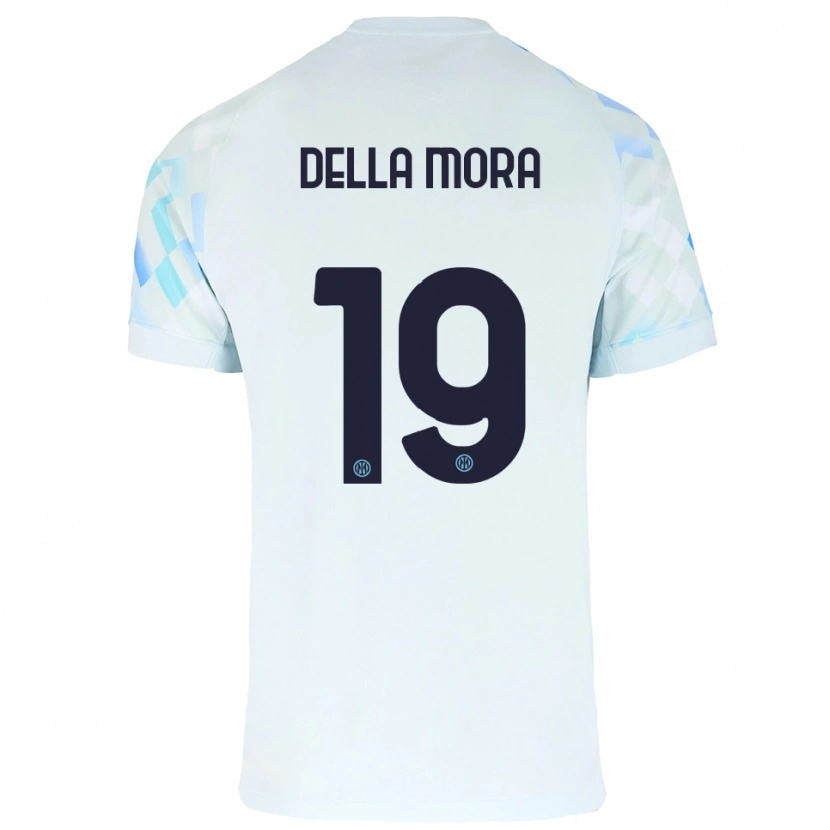 Danxen Homem Camisola Tommaso Della Mora #19 Branco Azul Alternativa 2025/26 Camisa
