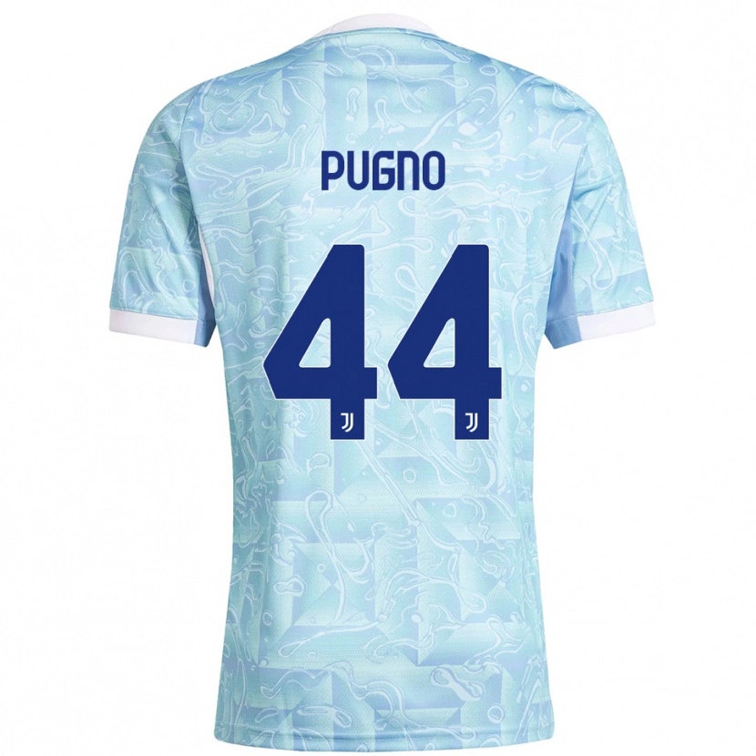 Danxen Homem Camisola Diego Pugno #44 Azul Celeste Amarelo Alternativa 2025/26 Camisa