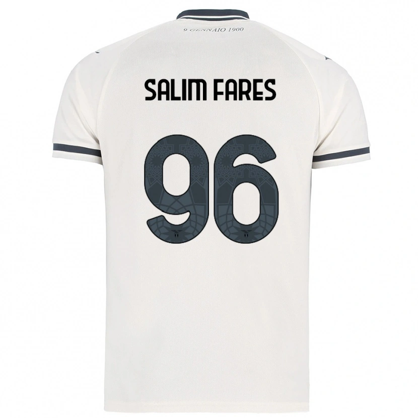 Danxen Homem Camisola Mohamed Salim Fares #96 Branco Marinho Alternativa 2025/26 Camisa