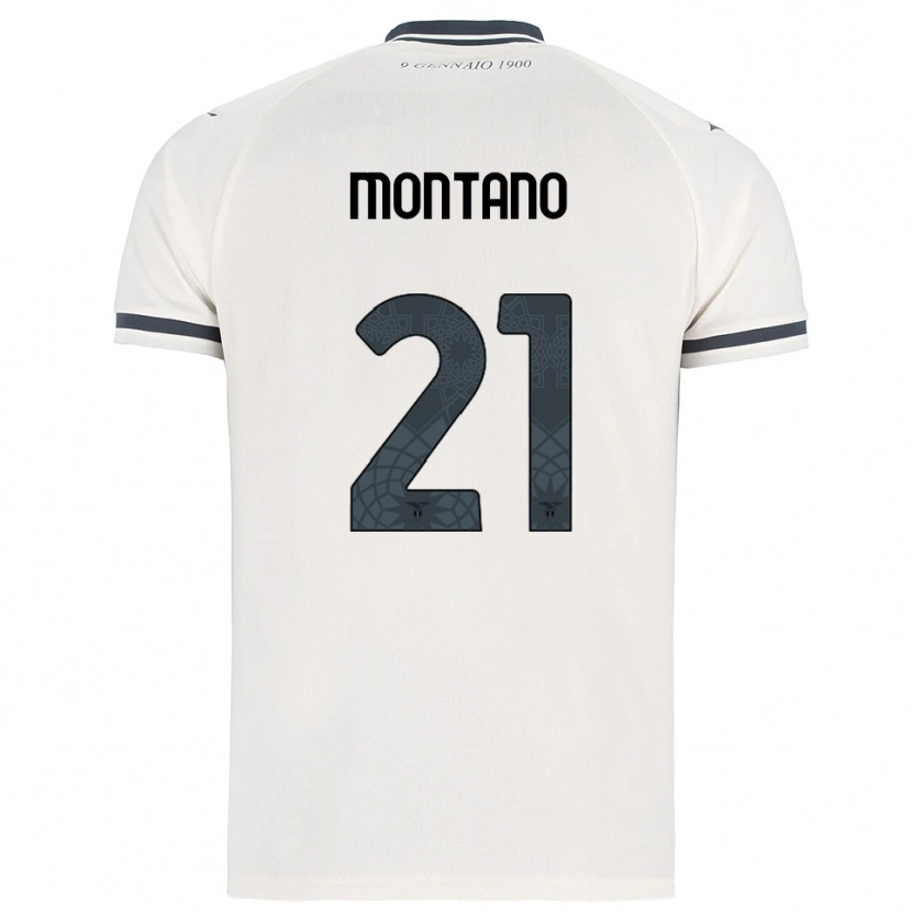 Danxen Homem Camisola Tommaso Montano #21 Branco Marinho Alternativa 2025/26 Camisa