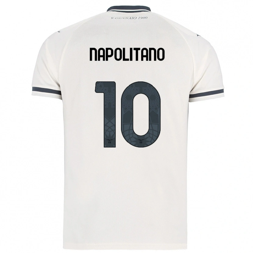 Danxen Homem Camisola Luca Napolitano #10 Branco Marinho Alternativa 2025/26 Camisa