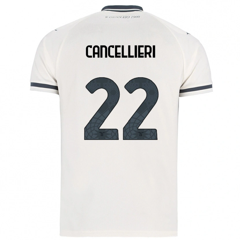 Danxen Homem Camisola Matteo Cancellieri #22 Branco Marinho Alternativa 2025/26 Camisa