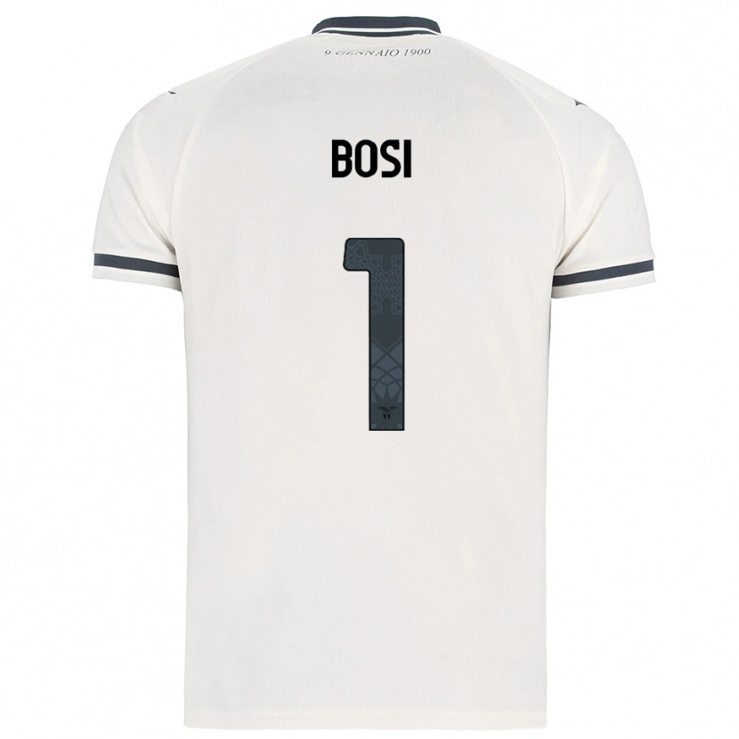 Danxen Homem Camisola Gioele Bosi #1 Branco Marinho Alternativa 2025/26 Camisa