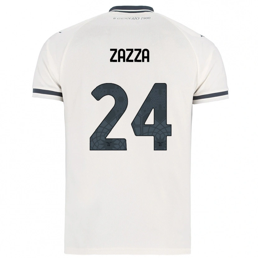 Danxen Homem Camisola Matteo Zazza #24 Branco Marinho Alternativa 2025/26 Camisa
