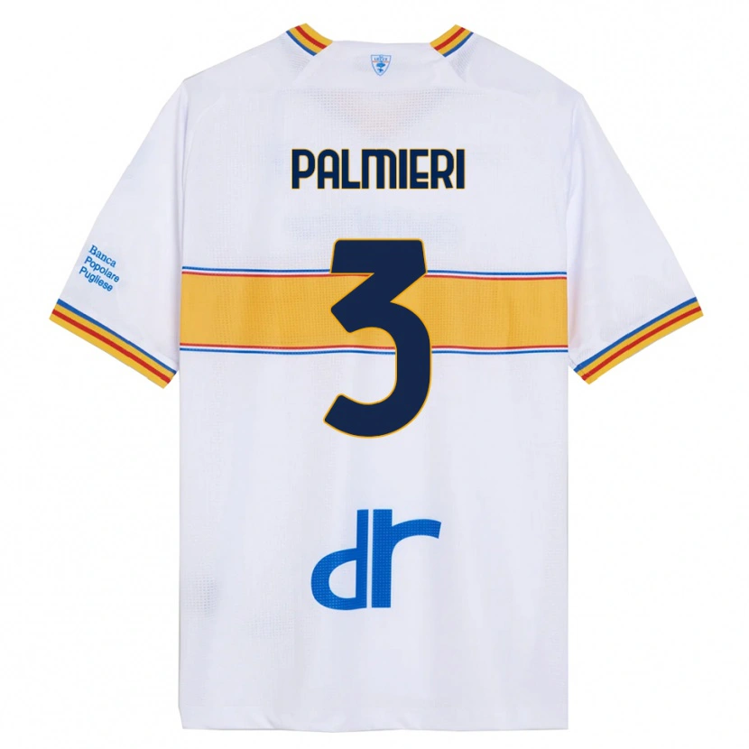 Danxen Homem Camisola Andrea Palmieri #3 Branco Amarelo Alternativa 2025/26 Camisa