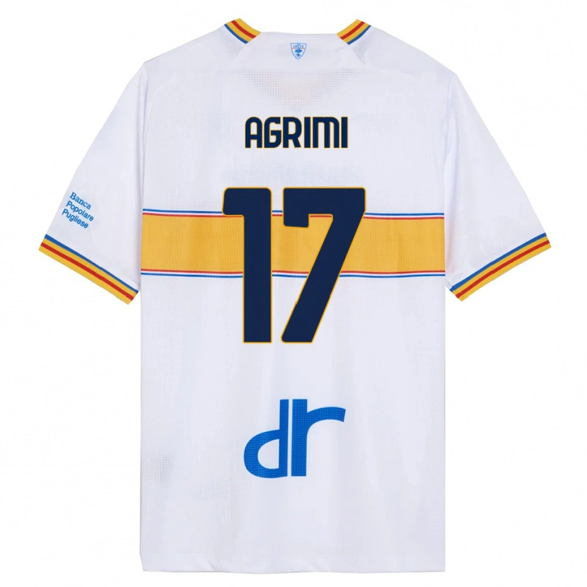 Danxen Homem Camisola Matteo Agrimi #17 Branco Amarelo Alternativa 2025/26 Camisa