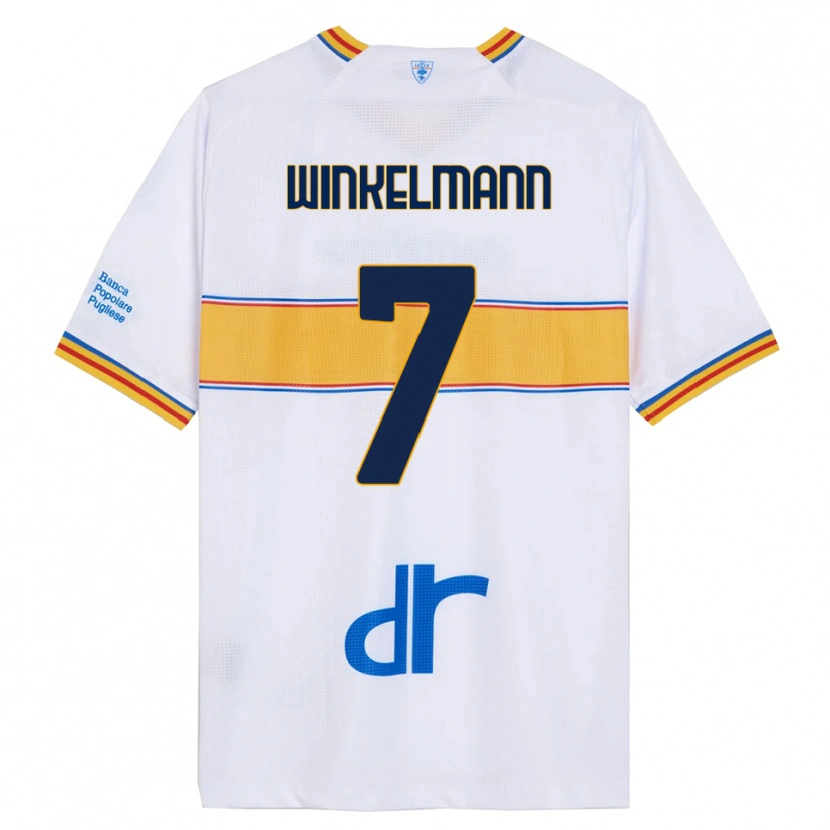 Danxen Homem Camisola Till Winkelmann #7 Branco Amarelo Alternativa 2025/26 Camisa