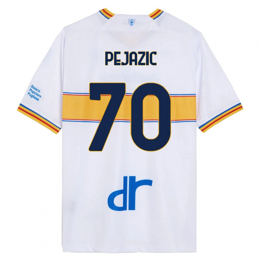 Danxen Homem Camisola Mario Pejazic #70 Branco Amarelo Alternativa 2025/26 Camisa