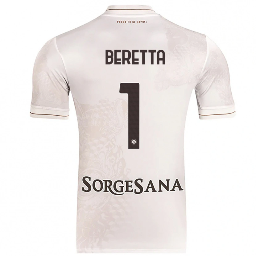 Danxen Homem Camisola Beatrice Beretta #1 Champagne Marrom Alternativa 2025/26 Camisa