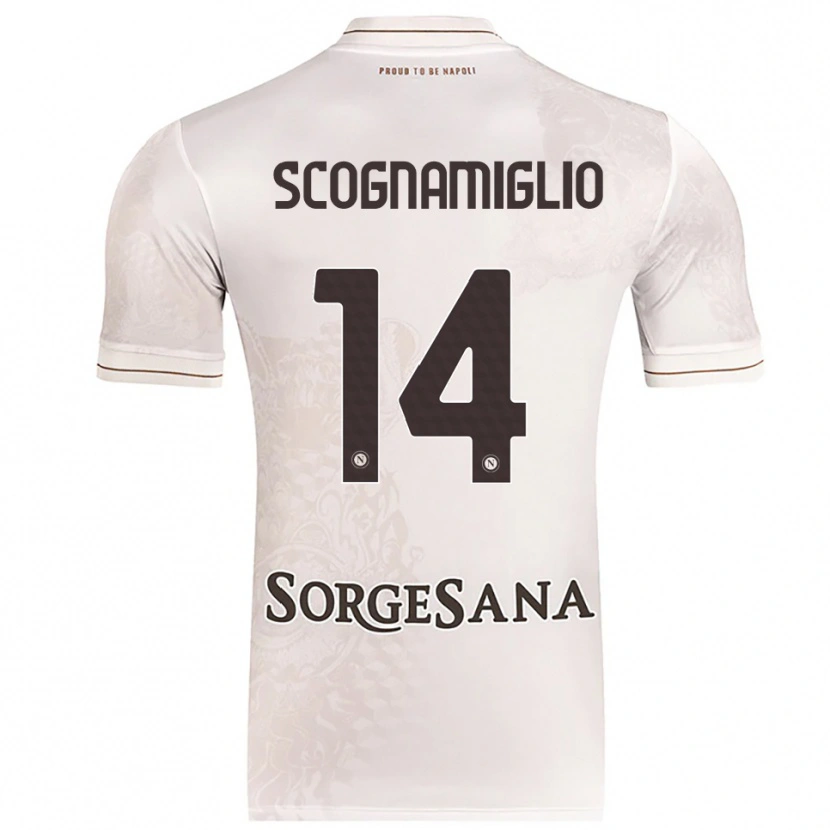 Danxen Homem Camisola Fabio Scognamiglio #14 Champagne Marrom Alternativa 2025/26 Camisa