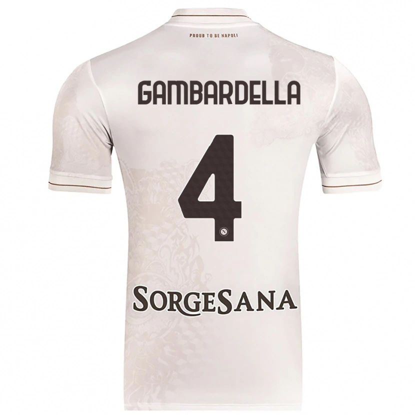 Danxen Homem Camisola Vittorio Gambardella #4 Champagne Marrom Alternativa 2025/26 Camisa