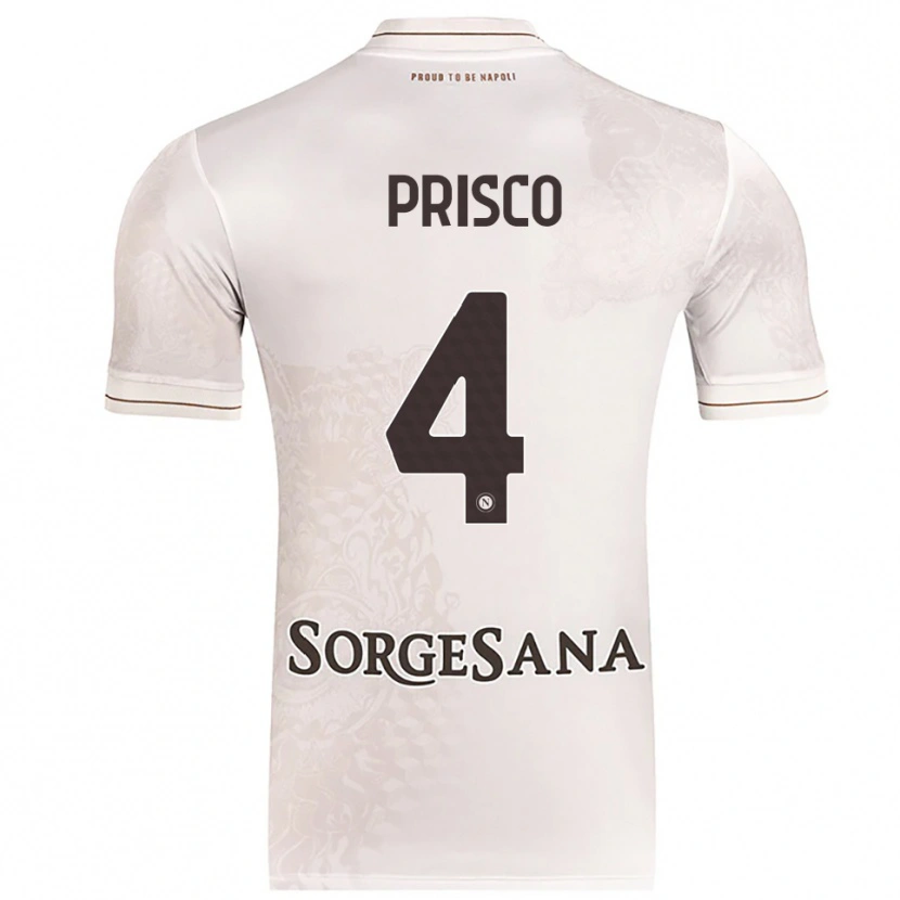 Danxen Homem Camisola Vincenzo Prisco #4 Champagne Marrom Alternativa 2025/26 Camisa