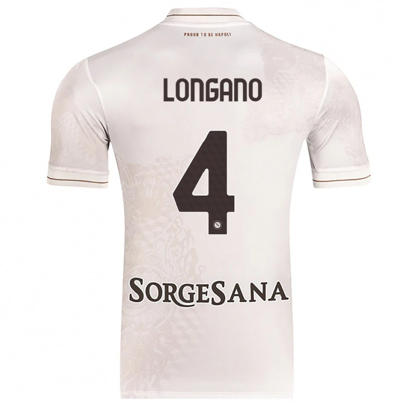 Danxen Homem Camisola Salvatore Longano #4 Champagne Marrom Alternativa 2025/26 Camisa