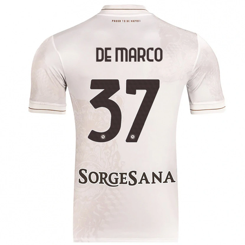 Danxen Homem Camisola Francesco De Marco #37 Champagne Marrom Alternativa 2025/26 Camisa