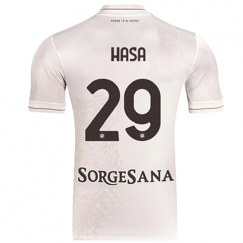 Danxen Homem Camisola Luis Hasa #29 Champagne Marrom Alternativa 2025/26 Camisa