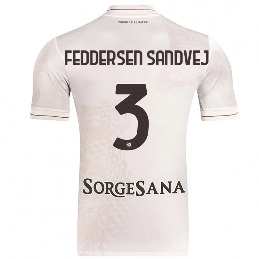 Danxen Homem Camisola Cecilie Feddersen Sandvej #3 Champagne Marrom Alternativa 2025/26 Camisa
