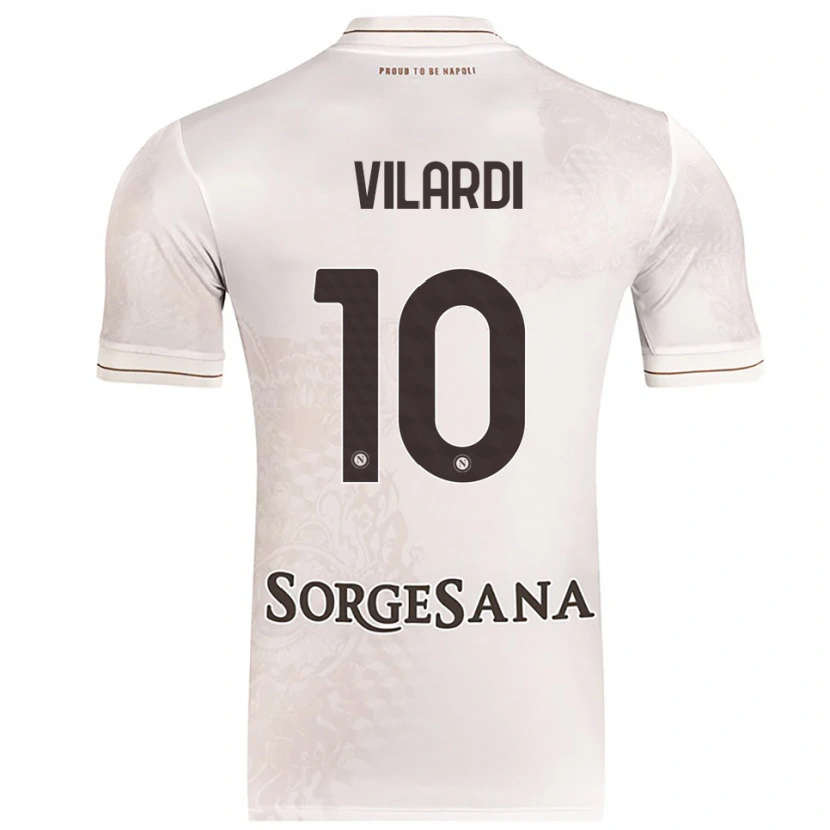 Danxen Homem Camisola Mario Vilardi #10 Champagne Marrom Alternativa 2025/26 Camisa