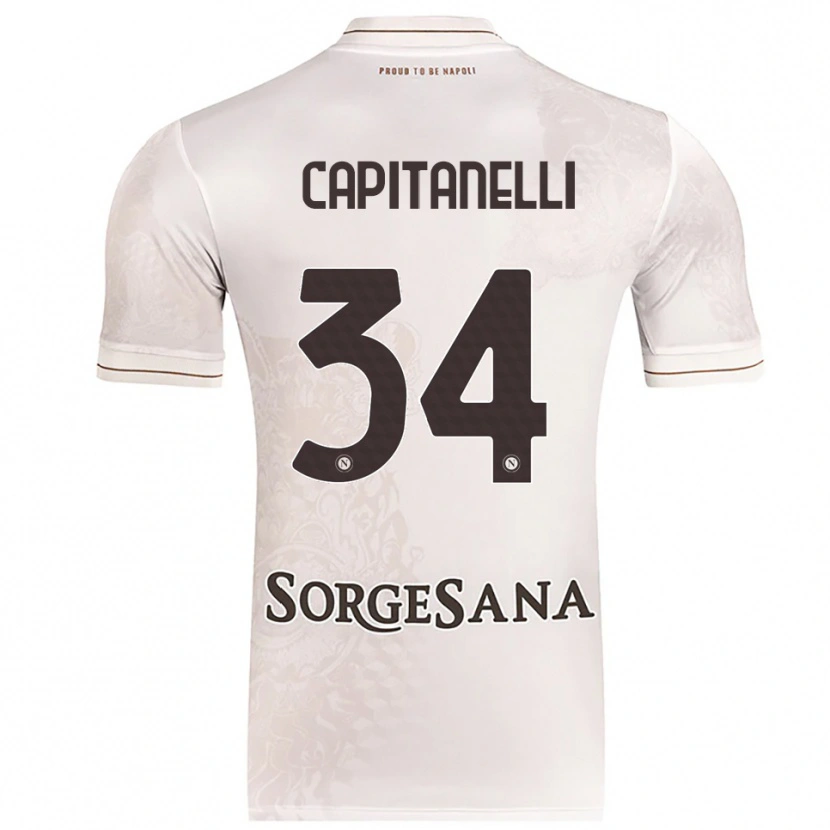 Danxen Homem Camisola Ilaria Capitanelli #34 Champagne Marrom Alternativa 2025/26 Camisa