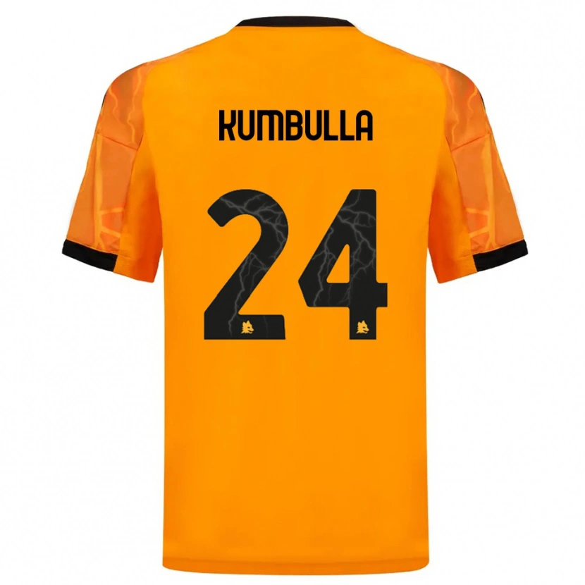 Danxen Homem Camisola Marash Kumbulla #24 Laranja Preto Alternativa 2025/26 Camisa
