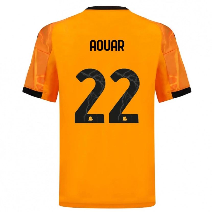 Danxen Homem Camisola Houssem Aouar #22 Laranja Preto Alternativa 2025/26 Camisa