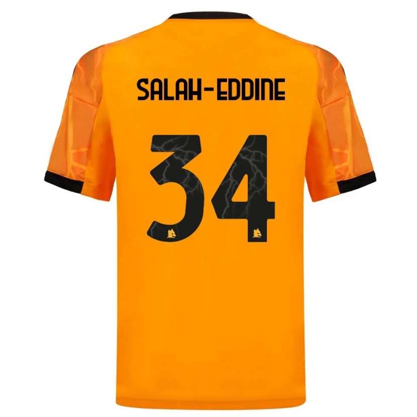 Danxen Homem Camisola Anass Salah-Eddine #34 Laranja Preto Alternativa 2025/26 Camisa
