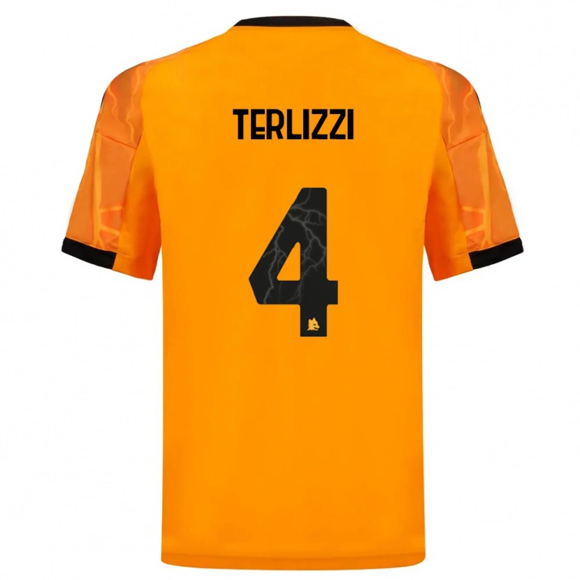 Danxen Homem Camisola Federico Terlizzi #4 Laranja Preto Alternativa 2025/26 Camisa