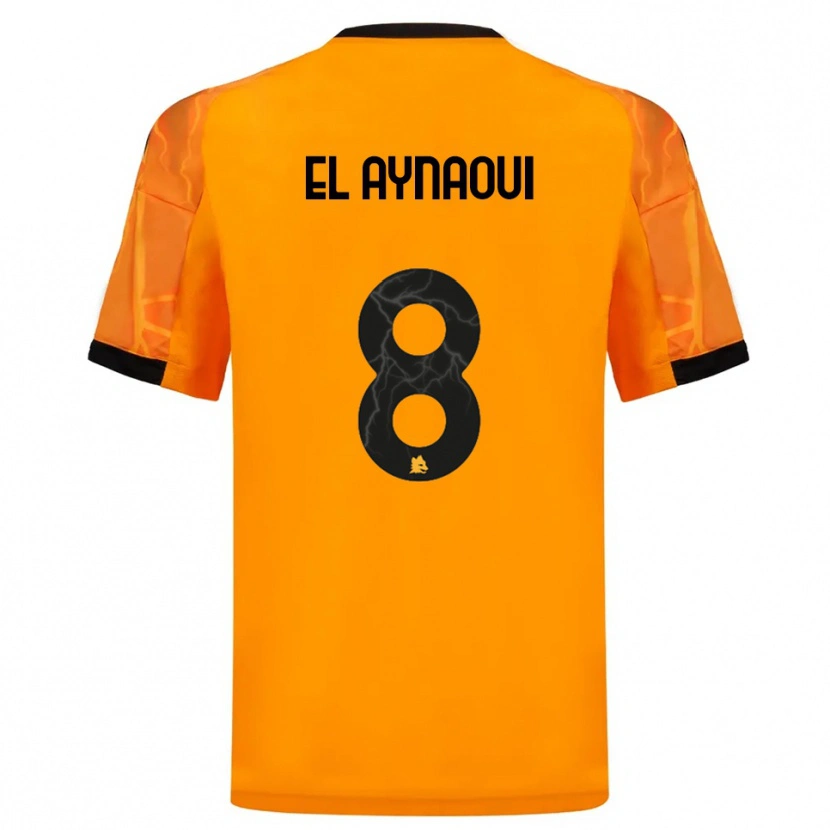 Danxen Homem Camisola Neil El Aynaoui #8 Laranja Preto Alternativa 2025/26 Camisa