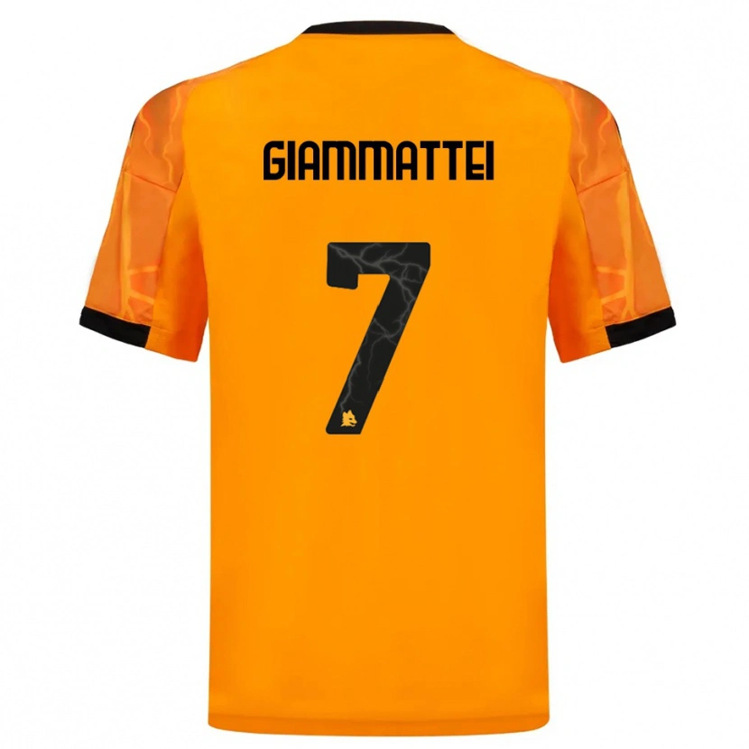 Danxen Homem Camisola Gioele Giammattei #7 Laranja Preto Alternativa 2025/26 Camisa