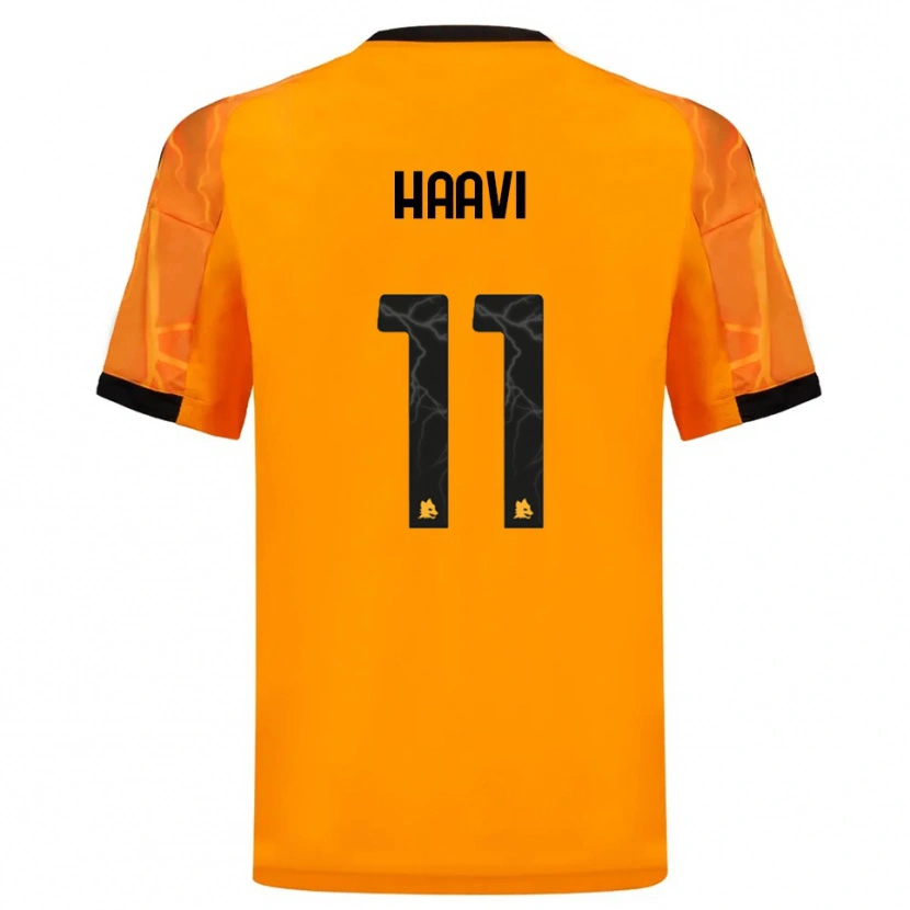 Danxen Homem Camisola Emilie Haavi #11 Laranja Preto Alternativa 2025/26 Camisa