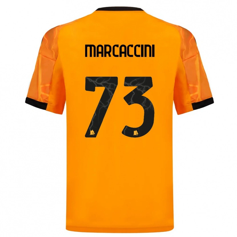 Danxen Homem Camisola Alessio Marcaccini #73 Laranja Preto Alternativa 2025/26 Camisa