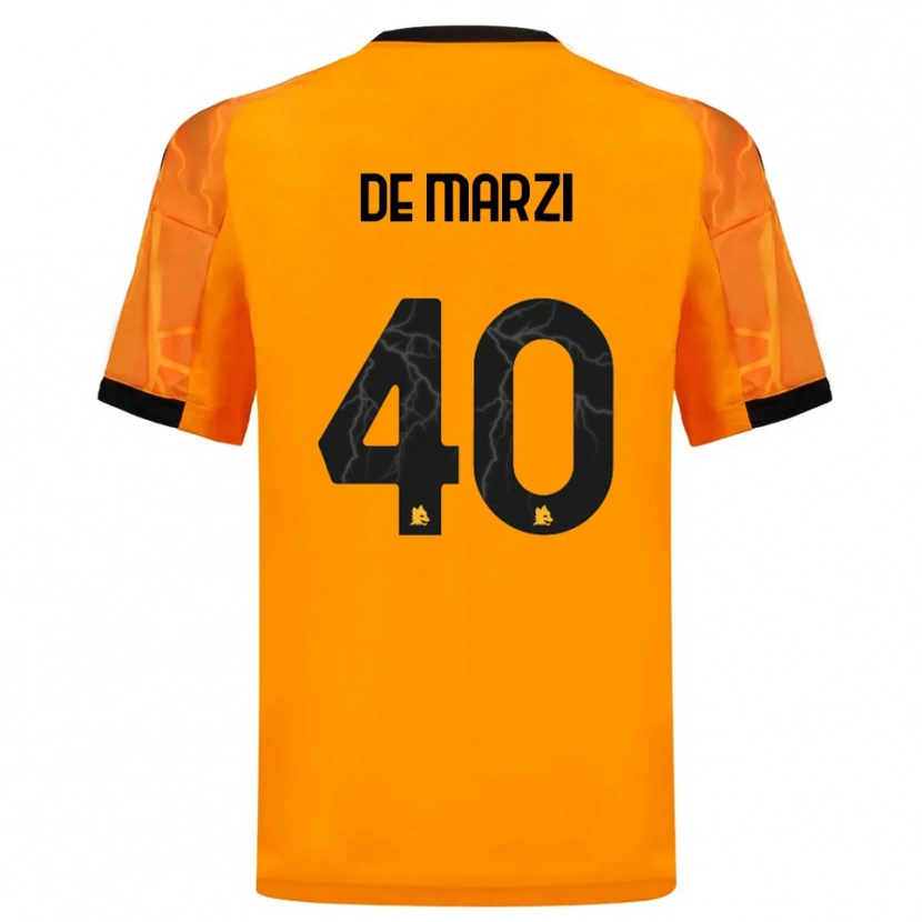 Danxen Homem Camisola Giorgio De Marzi #40 Laranja Preto Alternativa 2025/26 Camisa