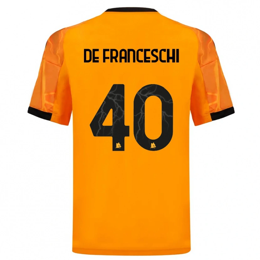 Danxen Homem Camisola Leonardo De Franceschi #40 Laranja Preto Alternativa 2025/26 Camisa