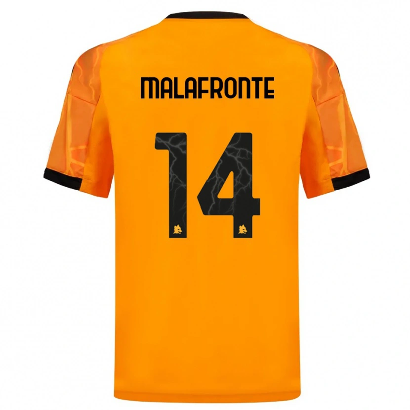 Danxen Homem Camisola Matteo Malafronte #14 Laranja Preto Alternativa 2025/26 Camisa