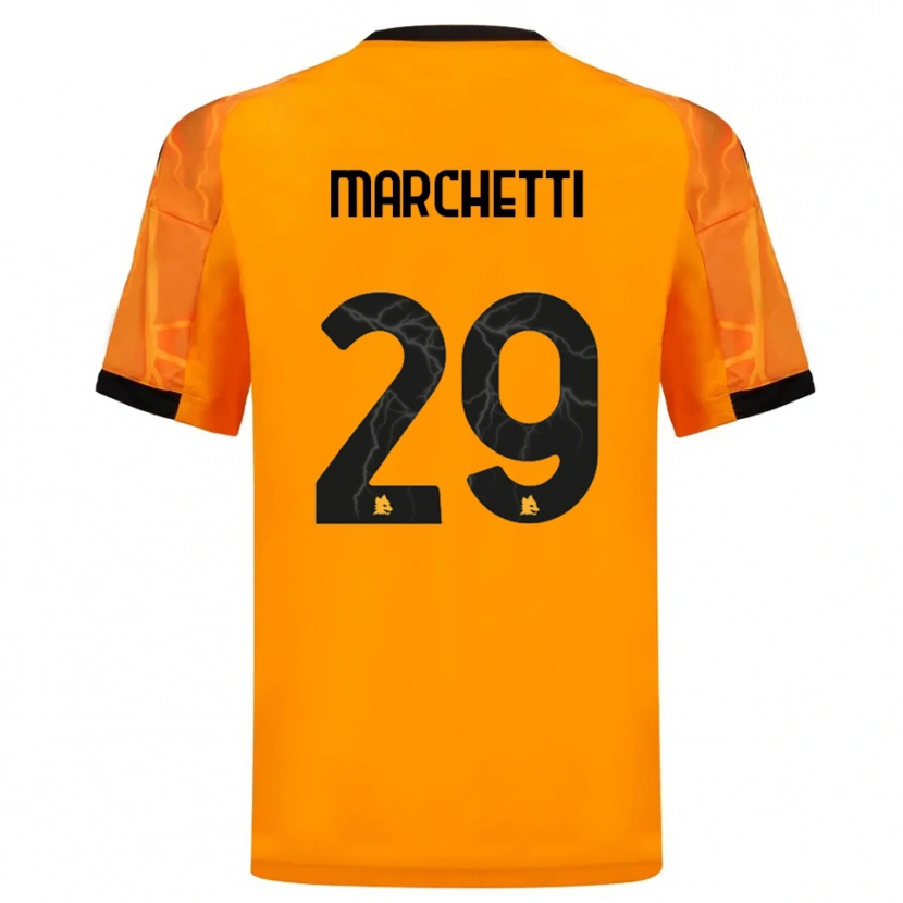 Danxen Homem Camisola Tommaso Marchetti #29 Laranja Preto Alternativa 2025/26 Camisa