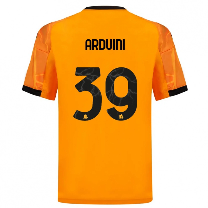 Danxen Homem Camisola Giacomo Arduini #39 Laranja Preto Alternativa 2025/26 Camisa