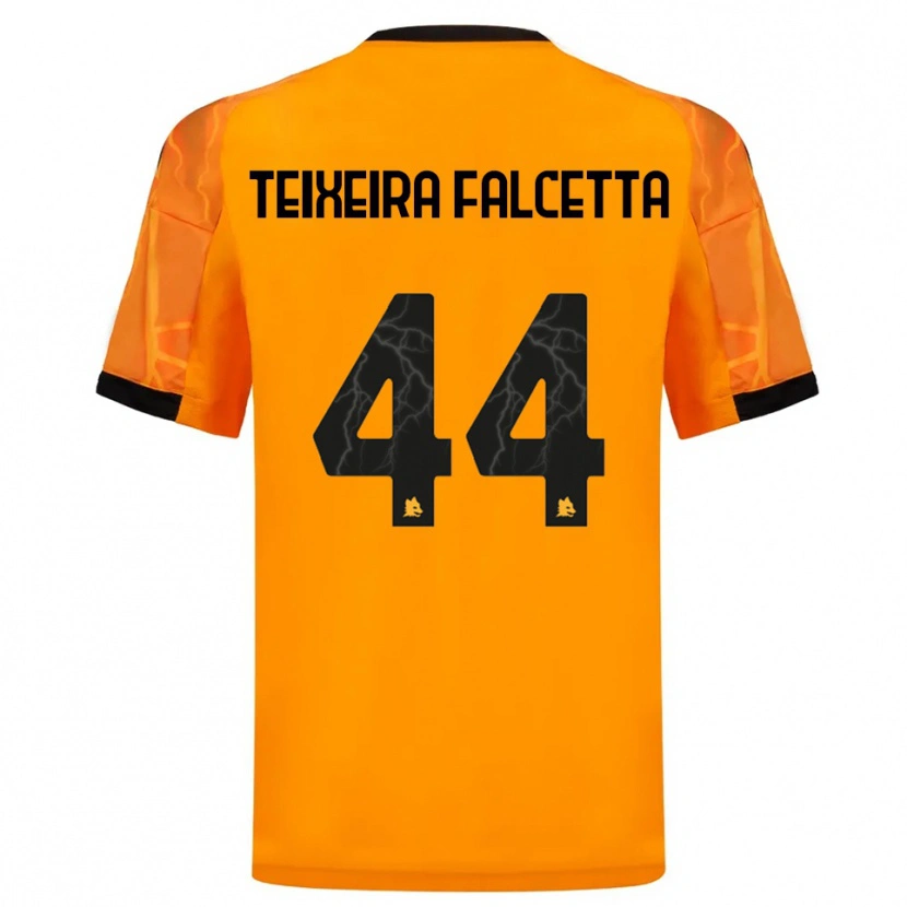 Danxen Homem Camisola Pietro Teixeira Falcetta #44 Laranja Preto Alternativa 2025/26 Camisa