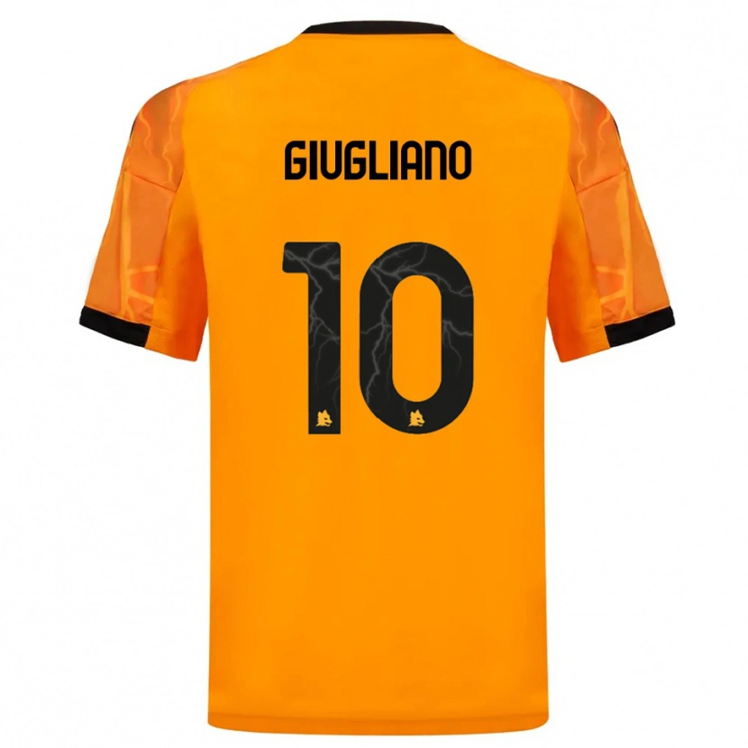 Danxen Homem Camisola Manuela Giugliano #10 Laranja Preto Alternativa 2025/26 Camisa