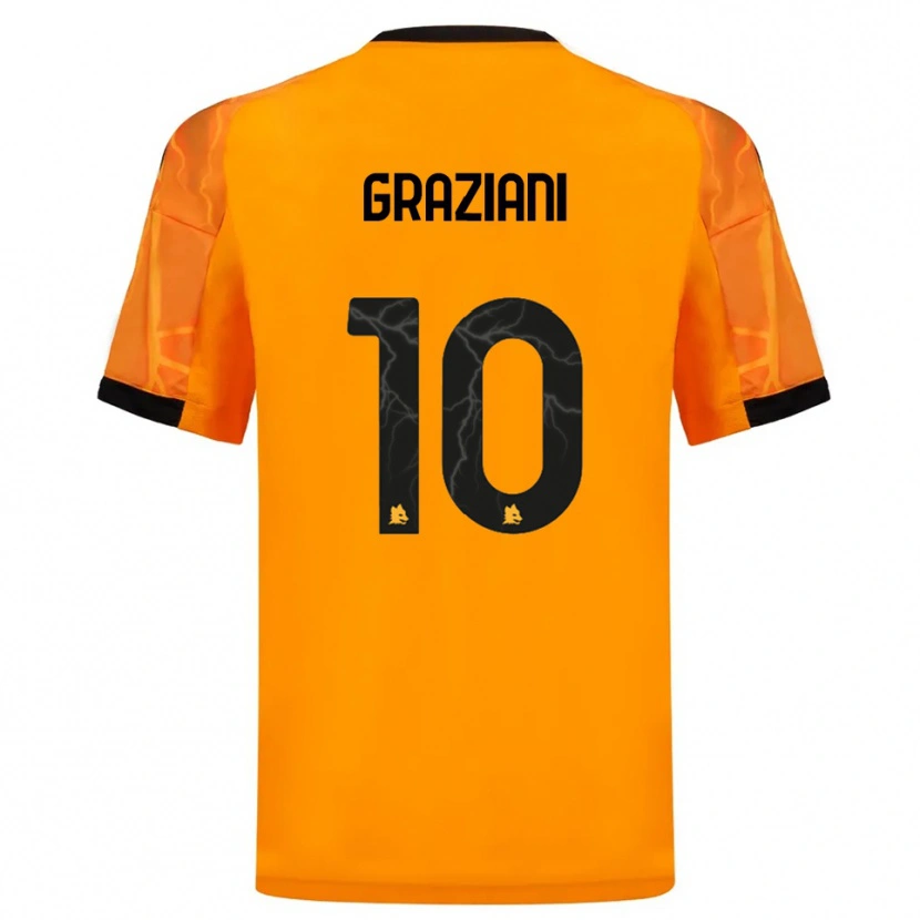 Danxen Homem Camisola Leonardo Graziani #10 Laranja Preto Alternativa 2025/26 Camisa