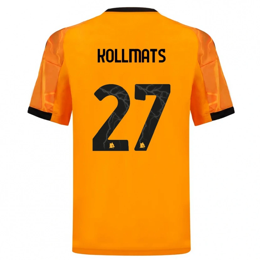Danxen Homem Camisola Beata Kollmats #27 Laranja Preto Alternativa 2025/26 Camisa