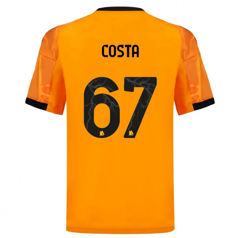 Danxen Homem Camisola João Costa #67 Laranja Preto Alternativa 2025/26 Camisa