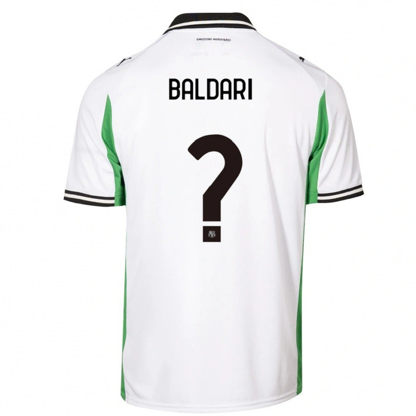 Danxen Homem Camisola Luca Baldari #0 Branco Verde Preto Alternativa 2025/26 Camisa