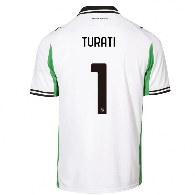 Danxen Homem Camisola Stefano Turati #1 Branco Verde Preto Alternativa 2025/26 Camisa