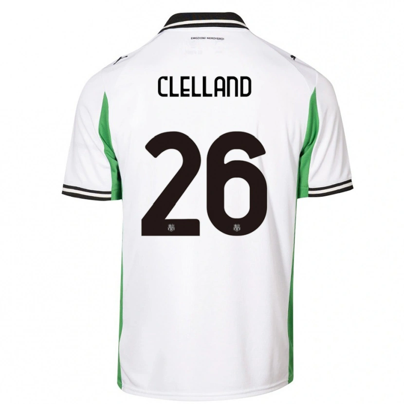 Danxen Homem Camisola Lana Clelland #26 Branco Verde Preto Alternativa 2025/26 Camisa